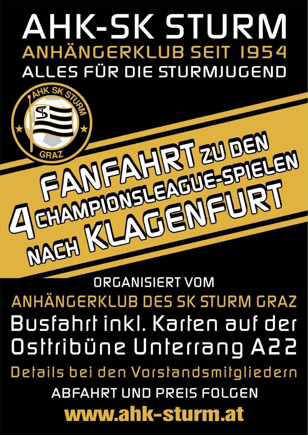 AHK Fanfahrt zu den 4 Championsleague Spielen nach Klagenfurt